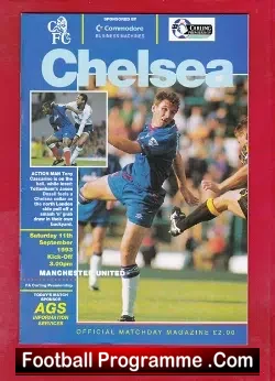 Chelsea v Manchester United 1993 - football programme