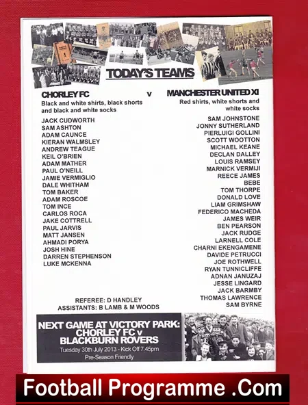 Chorley v Manchester United 2013 – Friendly Match