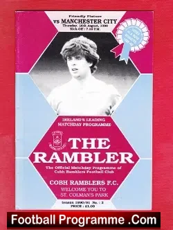 Cobh Ramblers v Manchester City 1990 – Friendly Match Ireland
