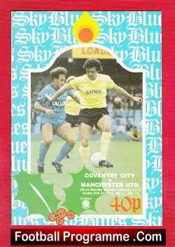Coventry City v Manchester United 1983 - football programme