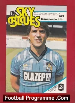 Coventry City v Manchester United 1984 - football programme