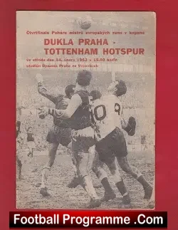 Dukla Prague v Tottenham 1962 – European Cup QF