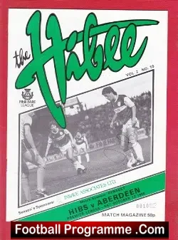 Hibernian Hibs v Aberdeen 1985 – Autograph Signed