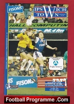 Ipswich Town v Manchester United 1994 - football programme