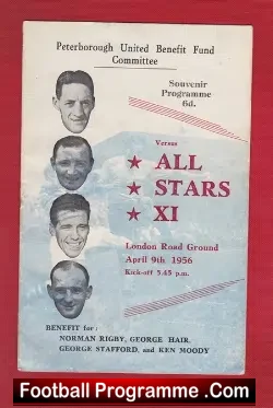 Ken Moody Testimonial Peterborough United 1956 + Shankly