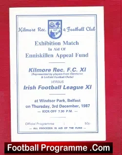 Kilmore Rec v Irish Football League 1987 – Windsor Park Belfast