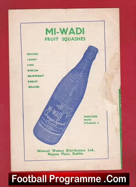 League Of Ireland v Hesse Football Association 1954 - German