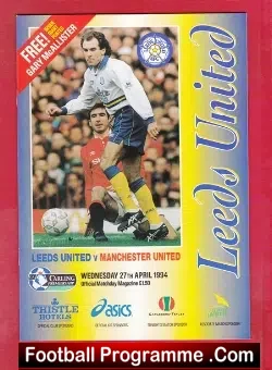 Leeds United v Manchester United 1994 - football programme