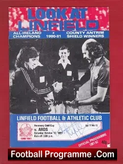 Linfield v Ards 1981 – Autographed Signed
