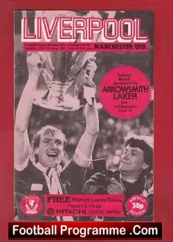 Liverpool v Manchester United 1981 - football programme