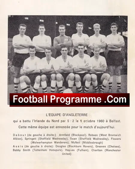 Luxembourg v England 1960 + Bobby Charlton