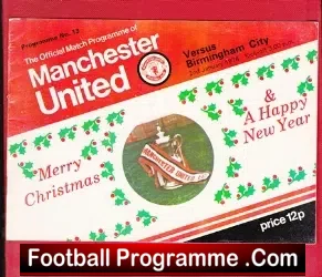 Manchester United v Birmingham City 1978 - football programme