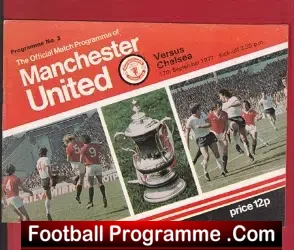 Manchester United v Chelsea 1977 - football programme