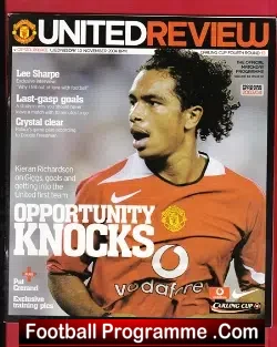 Manchester United v Crystal Palace 2004 - League Cup - football programme