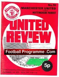 Manchester United v Nottingham Forest 1971