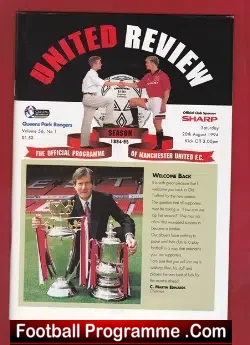 Manchester United v QPR 1994 - football programme