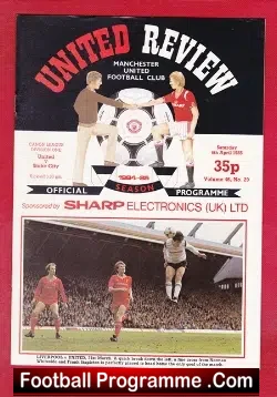 Manchester United v Stoke City 1985 - football programme