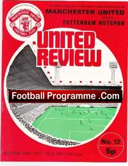 Manchester United v Tottenham 1972