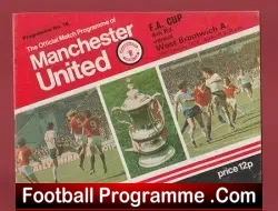 Manchester United v WBA 1978 - 28th Jan - football programme