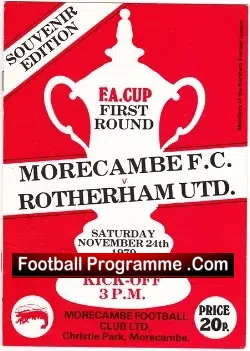 Morecambe v Rotherham United 1979 – FA Cup