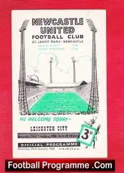 Newcastle United v Leicester City 1960 - football programme