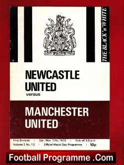 Newcastle United v Manchester United 1973