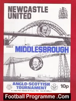 Newcastle United v Middlesbrough 1975 – Anglo – Scottish Cup