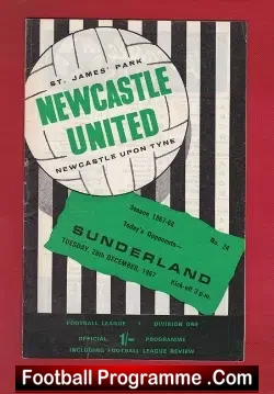 Newcastle United v Sunderland 1967