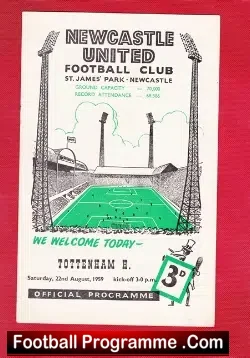 Newcastle United v Tottenham 1959