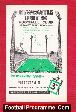 Newcastle United v Tottenham 1959