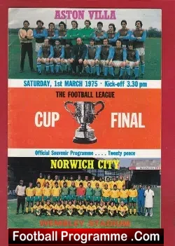 Norwich City v Aston Villa 1975 – Cup Final