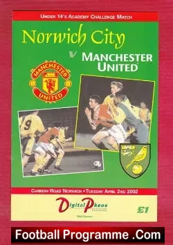 Norwich City v Manchester United 2002 – U14 Academy Match