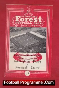 Nottingham Forest v Newcastle United 1960 - football programme