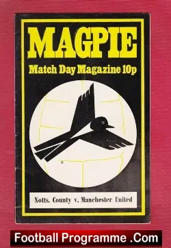 Notts County v Manchester United 1975 – 2nd Division