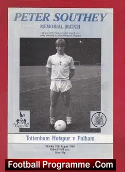 Peter Southey Testimonial Benefit Match Tottenham 1984