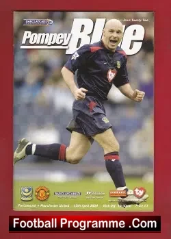 Portsmouth v Manchester United 2004 - football programme
