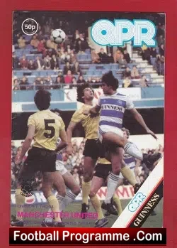 Queens Park Rangers v Manchester United 1984 - football programme