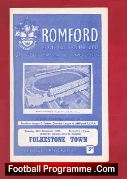 Romford v Folkestone Town 1961