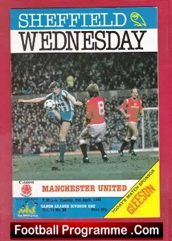 Sheffield Wednesday v Manchester United 1985 - football programme