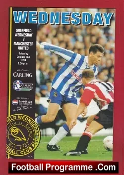 Sheffield Wednesday v Manchester United 1993 - football programme