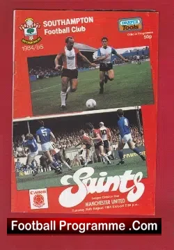 Southampton v Manchester United 1984 - football programme