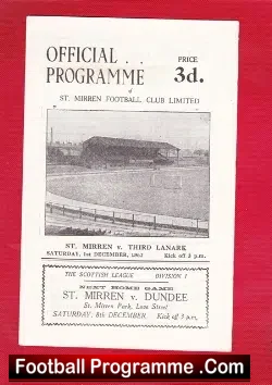 St Mirren v Third Lanark 1962