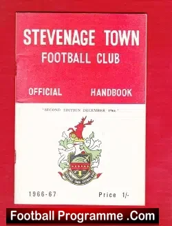 Stevenage Town Football Handbook 1966 – 1967