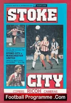 Stoke City v Manchester United 1981 - football programme