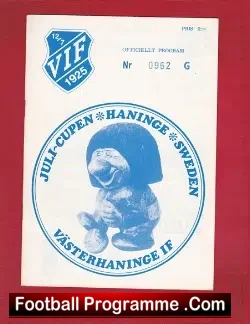 Sweden Tournament 1972 - Hull + Manchester City + Partick - football programme