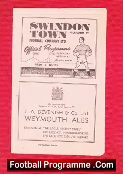 Swindon Town Reds v Blues 1949 – Practice Match