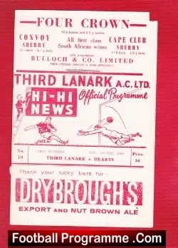 Third Lanark v Heart of Midlothian Hearts 1960