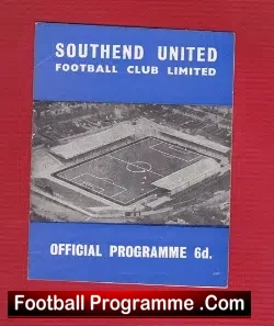 Tony Bentley Testimonial Benefit Match Southend United 1966 - football programme