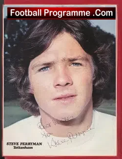 Tottenham Hotspur Steve Perryman Signed Picture – 1970s