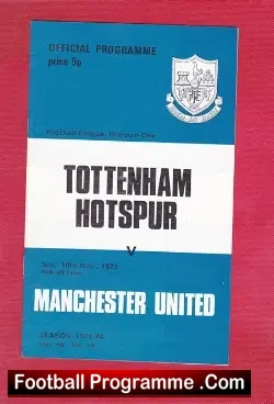 Tottenham Hotspur v Manchester United 1973